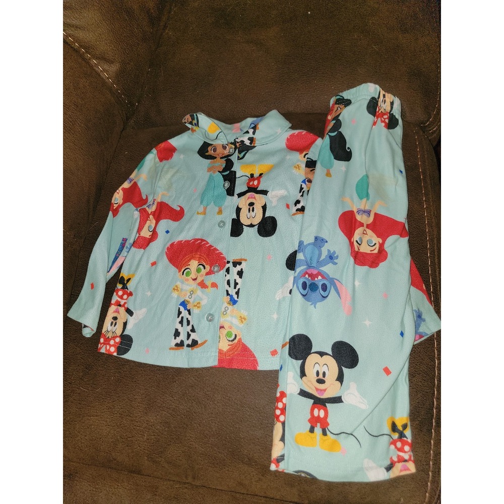 Disney 100 year anniversary pajamas sleep mickey mouse ariel stitch size 3t